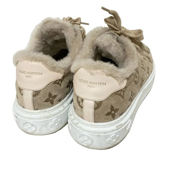 LOUIS VUITTON Timeout Line Sneakers - Beige Women's Sneakers Suede 486-031825 - Picture 4 of 9